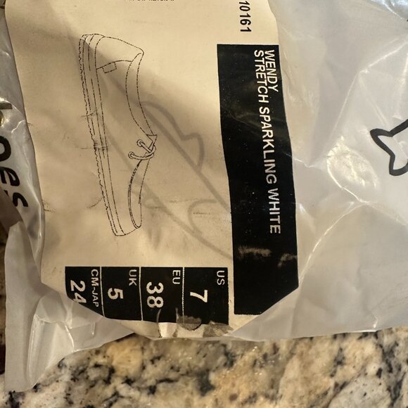 HEY DUDE WENDY STRETCH SPARKLING WHITE 7 - Picture 2 of 5